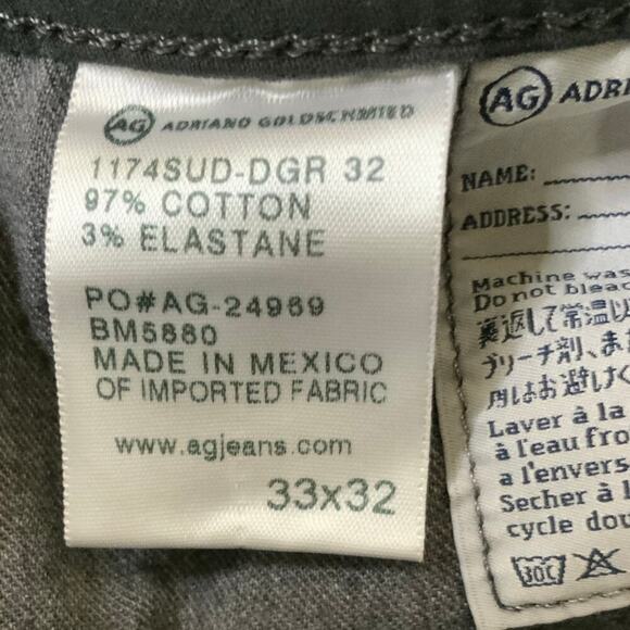 Adriano Goldschmied Jeans Mens 33x32 The Graduate Tailored Dark Wash Streetwear - Picture 11 of 11